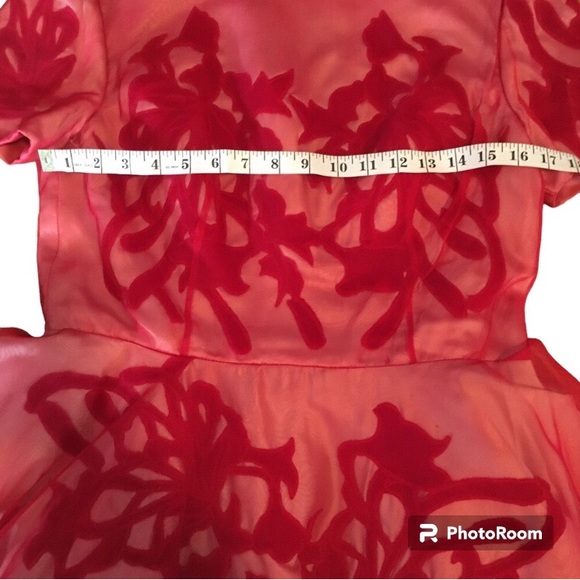 Narces - Collared Short Sleeve Dress with Velvet Detail - Picture 2 of 10